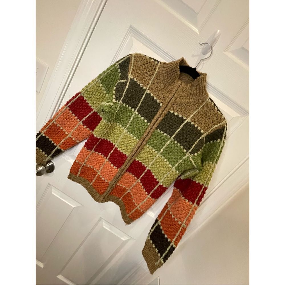 Dressbarn women’s small sweater cardigan patchwork